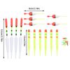 15Pcs Vertical Buoy Sea Fishing Floats Assorted Size Rubbers Fishing Lures for Most Type of Angling with Attachment
