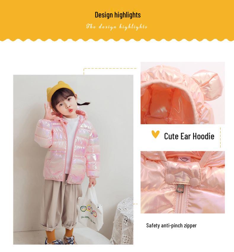 2025 Autumn/Winter Cartoon Children's Down Jacket - Lightweight Short Cotton Coat for Boys and Girls