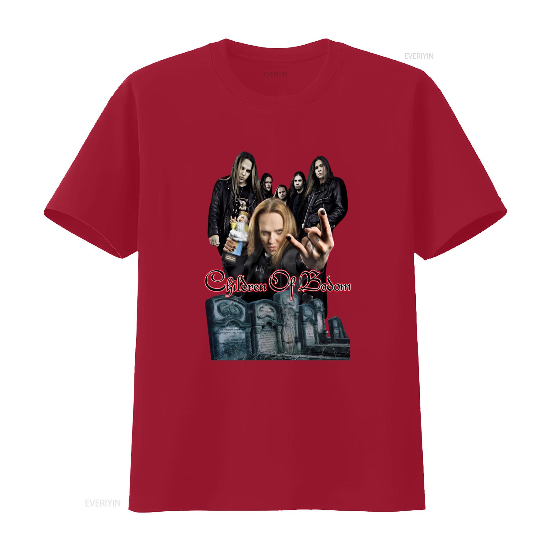 Children of Bodom T Shirt Melodic Death Metal Band for Men Medium Size Gothic Rock Design vintage Washed Unisex streetwear S