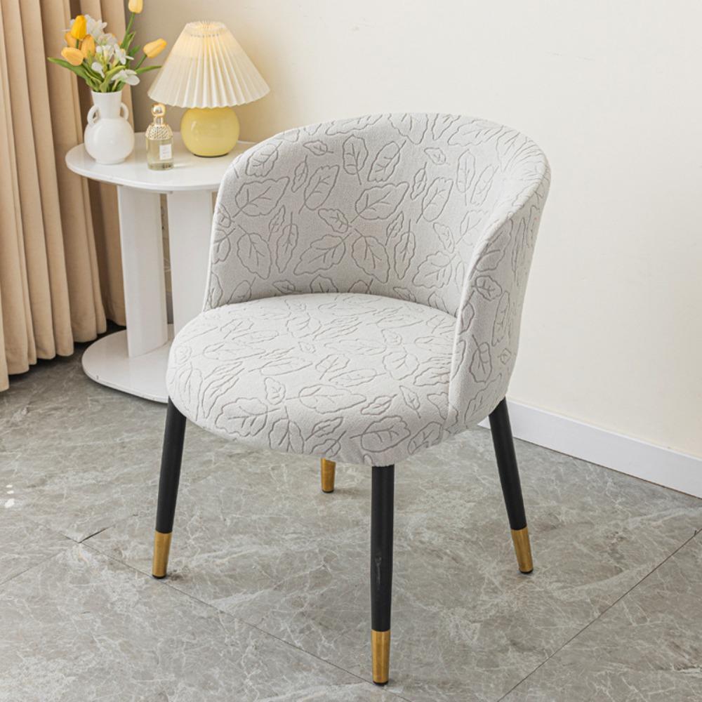 Arc-Shaped Curved Armchair Elastic Dining Chair Slipcover Nordic Chair Cover For Home Living Room