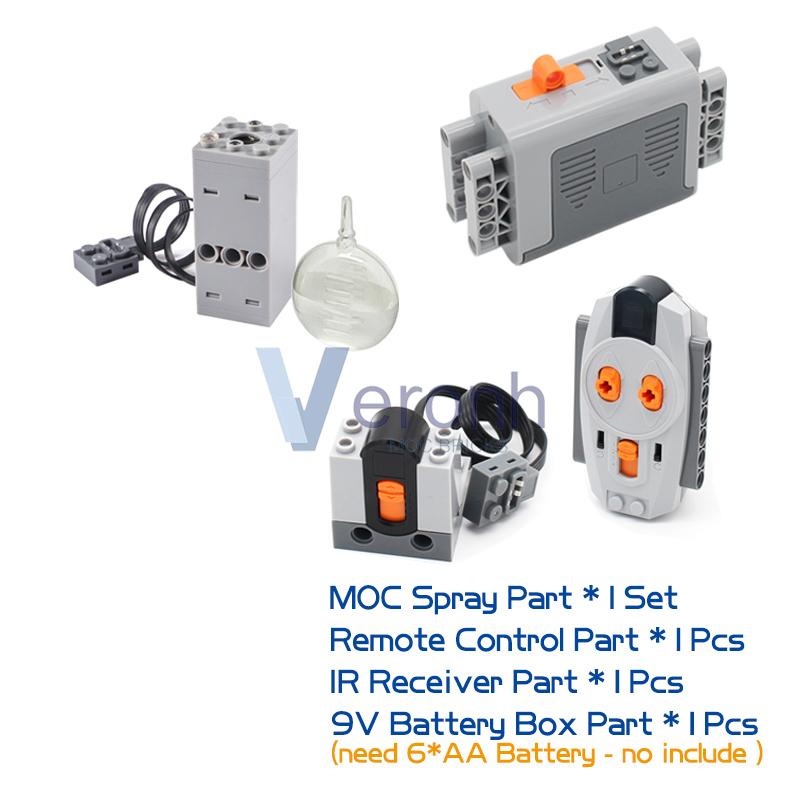 Technical Spray Exhaust Red Light Modified Unit Building Blocks Compatible MOC Supercar Train Castle Military Series Bricks Toys