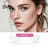 Beginner Friendly Face Stickers 6Pcs Holographic Freckle Stickers, Shimmer Temporary Tattoos with Waterproof European American Style Makeup Adhesive,