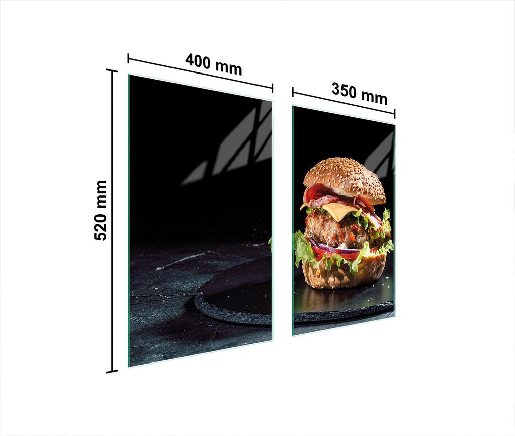 SZKLANA PŁYTA OCHRONNA NA KUCHENKĘ 75x52 HAMBURGER