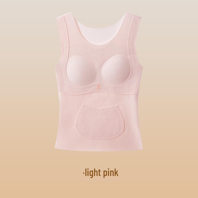 Middle/High School Girls' Warm Fleece-Lined Vest with Development Bra and Belly Protector