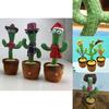 Brinquedo Cacto Dançarino Com Canto e Dança Planta de Pelúcia Interativa
