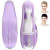 CaseEden Cosplay Wig, Smooth, Long, 100cm, Heat-Resistant, Light Purple, Includes 2 Wig Nets