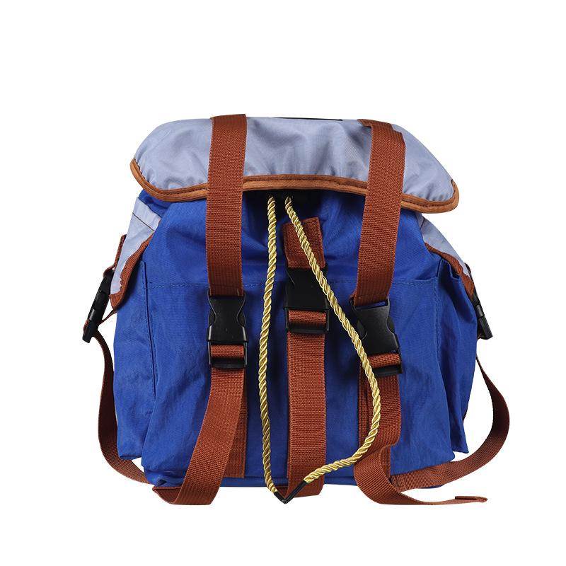 

Backpack Color Double Children Large Capacity Outdoor Leisure Fashion Bag Travel синій