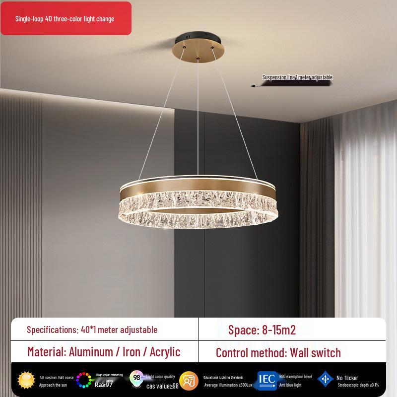 Italian Minimalist Chandelier for Living Room or Restaurant - Modern Luxury Lighting Fixture