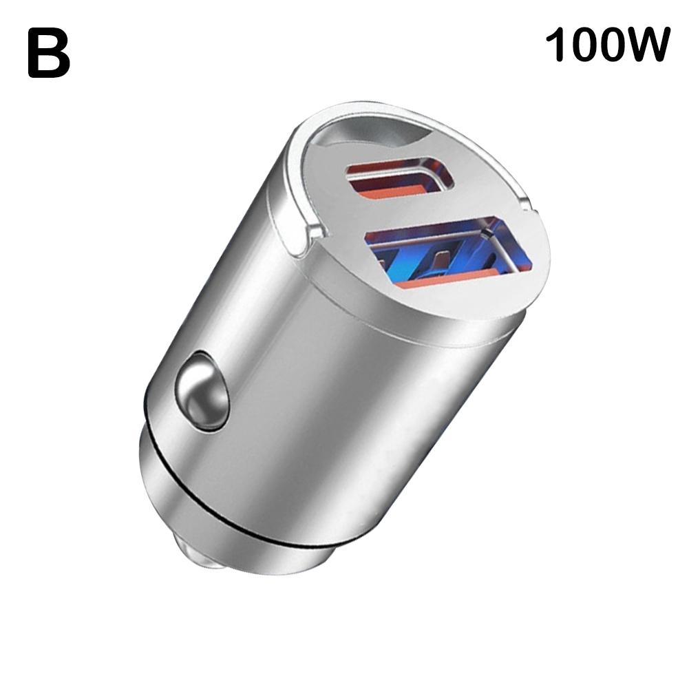 USB C Car Charger Hidden Mini Metal Super Fast Charging Recessed 12v Usb Adapter Socket C1E6