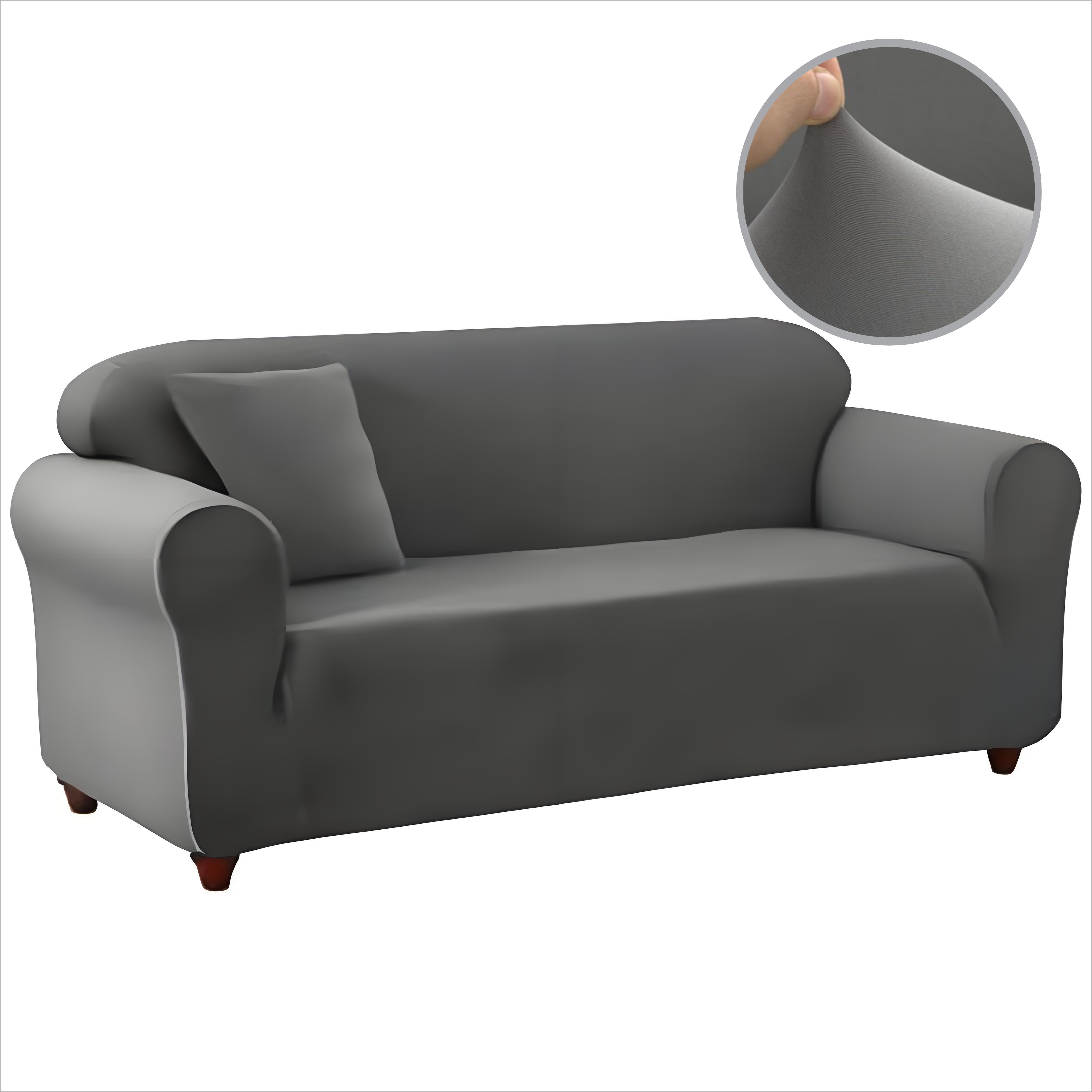 

Solid Color Sofa Covers for Living Room Elastic Sofa Cover L Shaped Corner Couch Cover Slipcover Chair Protector 1/2/3/4 Seater 1 Seater 90-130CM