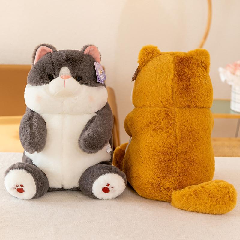 Cat Animal Fat Stuffed Plush Toy Cartoon Orange Gray Doll Children Gift Birthday