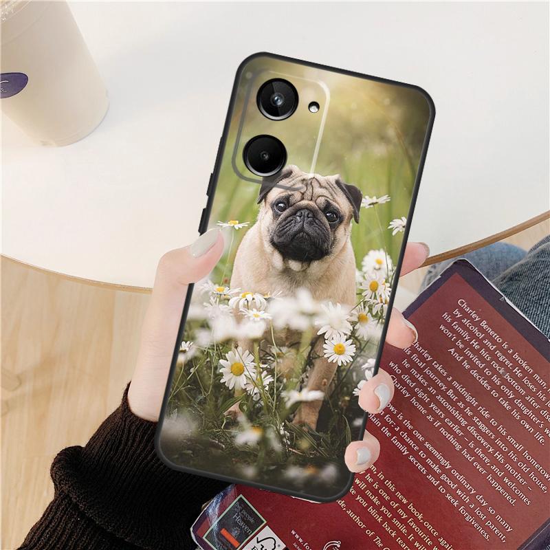 Pug Dog French Bulldog Case For Realme GT Neo 5 3 2 3T 8 9 10 Pro Plus C33 C35 C31 C30 C11 C15 C25 C21Y C55 Cover