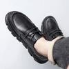 Primavera Novos Sapatos Casuais de Negócios de Couro de Primeira Camada de Couro Genuíno Suporte para Biqueira Costura Artesanal Sapatos de Plataforma Macios