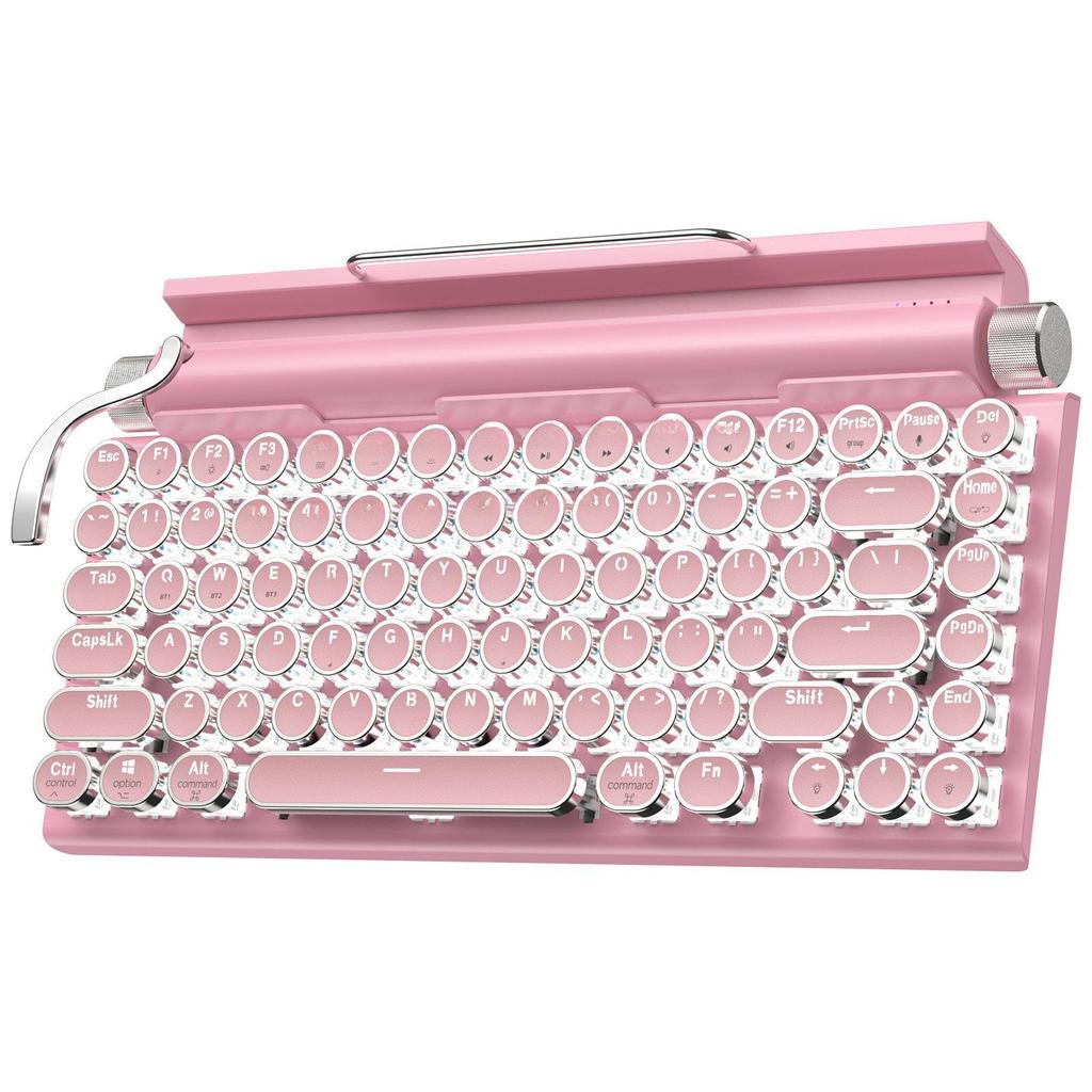 Wireless Retro Steampunk Mechanical Typewriter Keyboard for Mobile Phones & Tablets