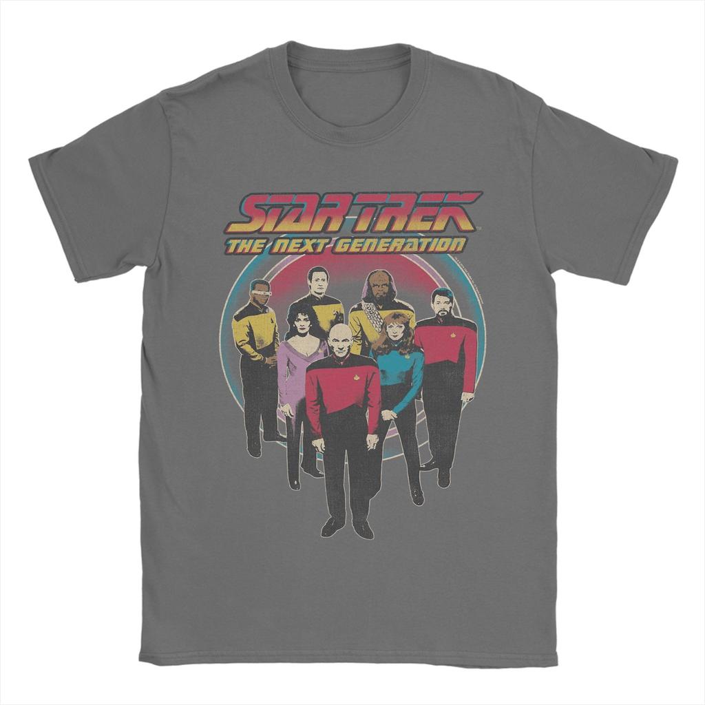 Stars Treks The Next Generation 100% Cotton T-Shirts  Fashion for Men's Summer Y2K Retro Printed Short Sleeve Clothing