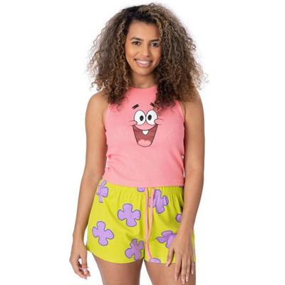 Sünger Bob Kare Pantolon Kadın/Bayan Patrick Yıldız Pijama Takımı