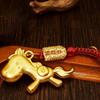 Vintage Lucky Horse Bag Pendant Wealth Weaving Key Chains Chinese Zodiac Key Ring  New Year
