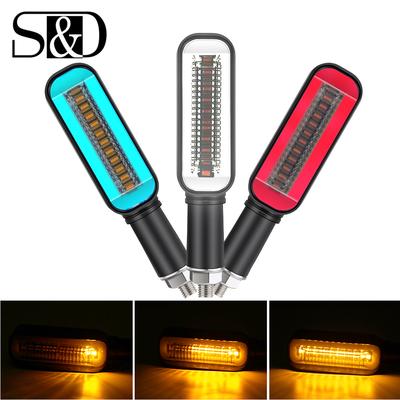1 Stück LED-Blinker am Motorrad-Stoppsignal DRL Fließendes Wasser Blinker 2-in-1-Blinker-Anzeige Rücklicht Universalbremse