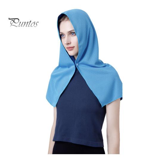 

Охлаждающий капюшон с застежкой на пуговицы, УФ-защитное полотенце, быстросохнущее, портативное, унисекс, для спортзала озеро синий