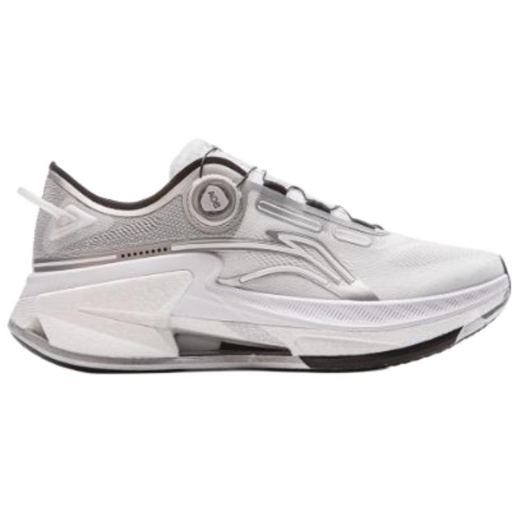 New LiNing Liuliu 8 PRO Cushioning Coverage Support Low Top Long Distance Running Shoes Men's Silver White ARZV003-16