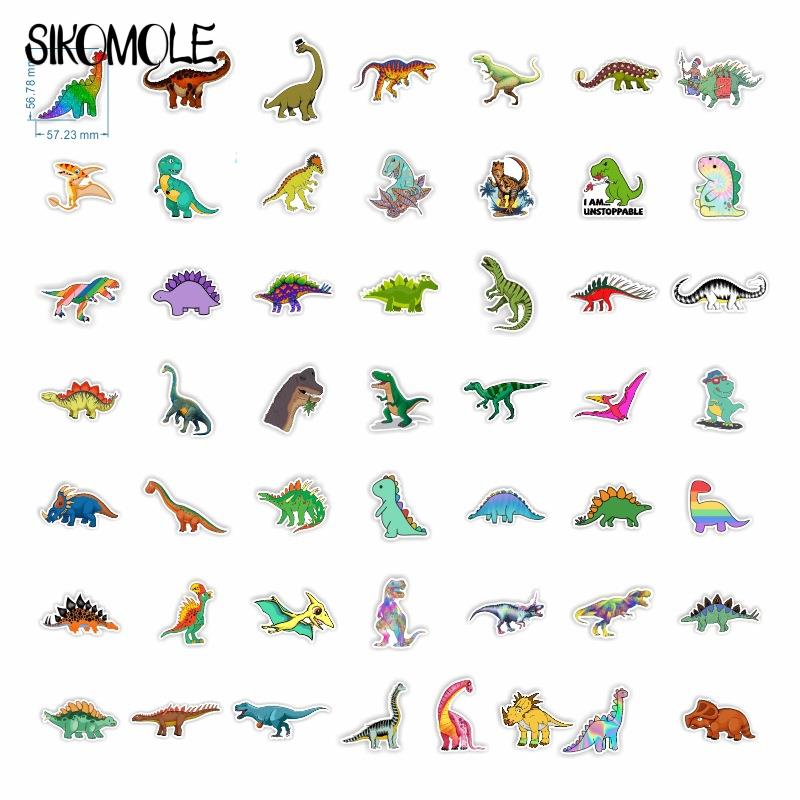 10 30 50PCS Cartoon Cute Dinosaur Jurassic Stickers Animals DIY Toys Car Skateboard Snowboard Luggage Decal Graffiti Sticker