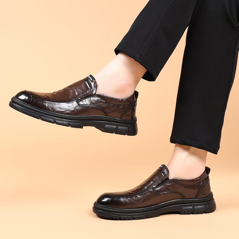 Hot Sale Comfortable Mens Casual Shoes Fashion Men’s Leather Shoes Wear-resistant Anti-slip Male Platform Shoe Zapatos De Hombre