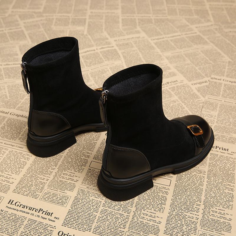 Martin boots children's autumn and winter new short boots women's thick-soled thin boots spring and autumn height-increasing single boots