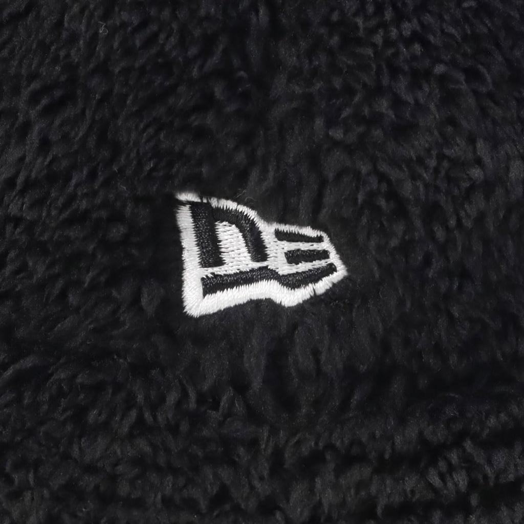 New Era BUCKET01 MINK FLEECE SOLID BLK Nerzfleece-Hut, Boa, Schwarz, M/L