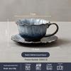 Wabi-Sabi Ceramic Coffee Cup & Saucer Set: Exquisite, High-End Latte Cup Perfect for Afternoon Tea