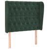 VidaXL Headboard with Ears Dark Green 103x23x118-128 Cm Velvet3118337