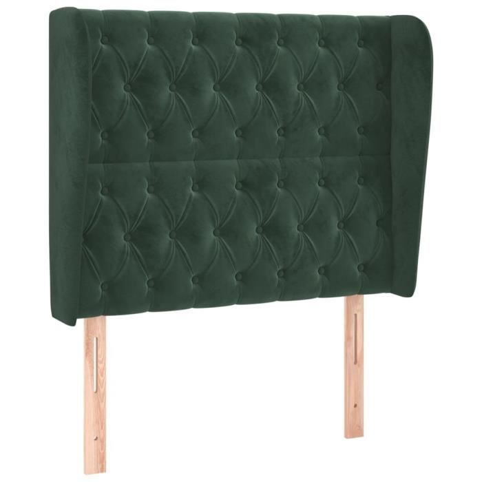 VidaXL Headboard with Ears Dark Green 103x23x118-128 Cm Velvet3118337