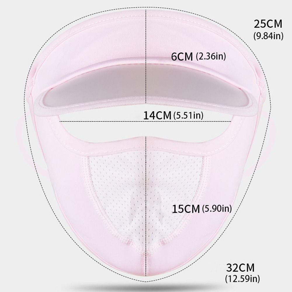 Face Shield Sunscreen Veil Womne Sun Hats Summer Sunscreen Mask Face Gini Mask Driving Face Mask