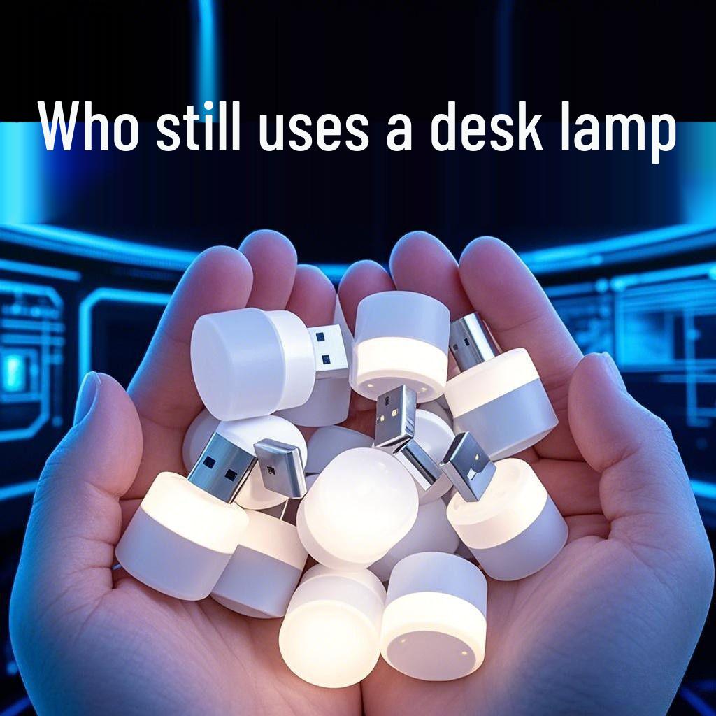 Compact USB Night Light - Eye-Friendly Bedside Lamp for Bedroom and Dorm, Energy-Saving Portable Atmosphere Lighting