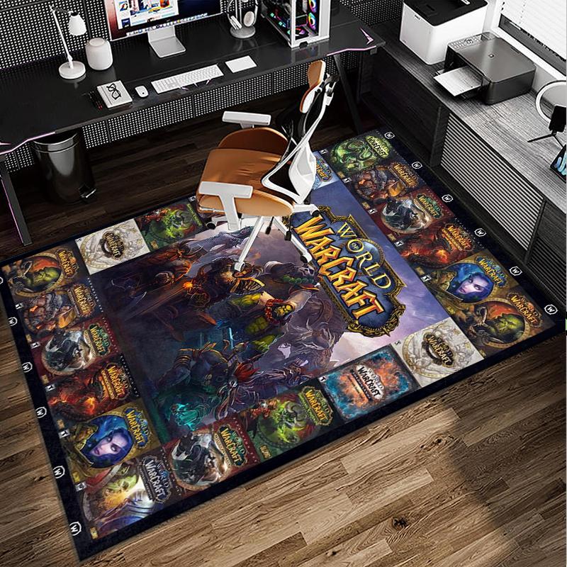 Warcraft Game Office Rug Chair Mat, Game Carpet, Suitable for Front Door, Bedroom, Living Room, Desk, Holiday Gift