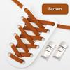 No Tie Shoelaces for Sneakers Flat Shoe Laces Elastic Metal Lock Convenient Personality Lazy Shoelace Rubber Band 1 Pair