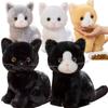 Simulation Cat Plush Toy Stuffed Animals Stuffed Cat Doll Kitten Animal Cats  Gift for Kids