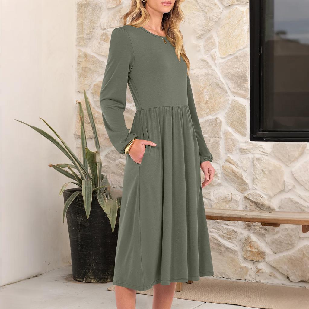 Women's Fashionable Loose Round Neck Dress