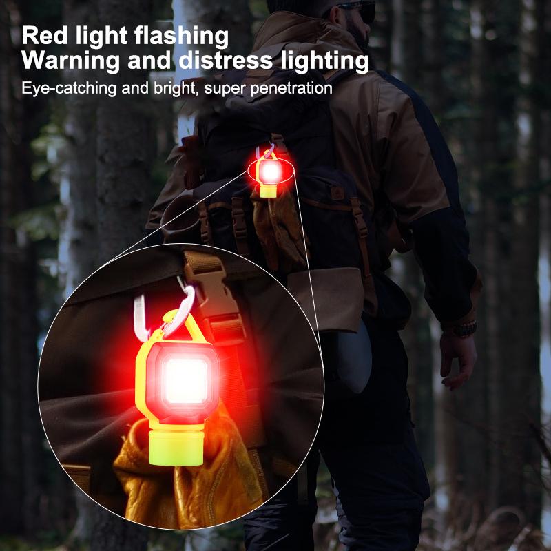 1Pcs Multi-Functional Keychain Flashlight Outdoor Portable Work Light Outdoor Camping Light Usb Rechargeable Emergency Light