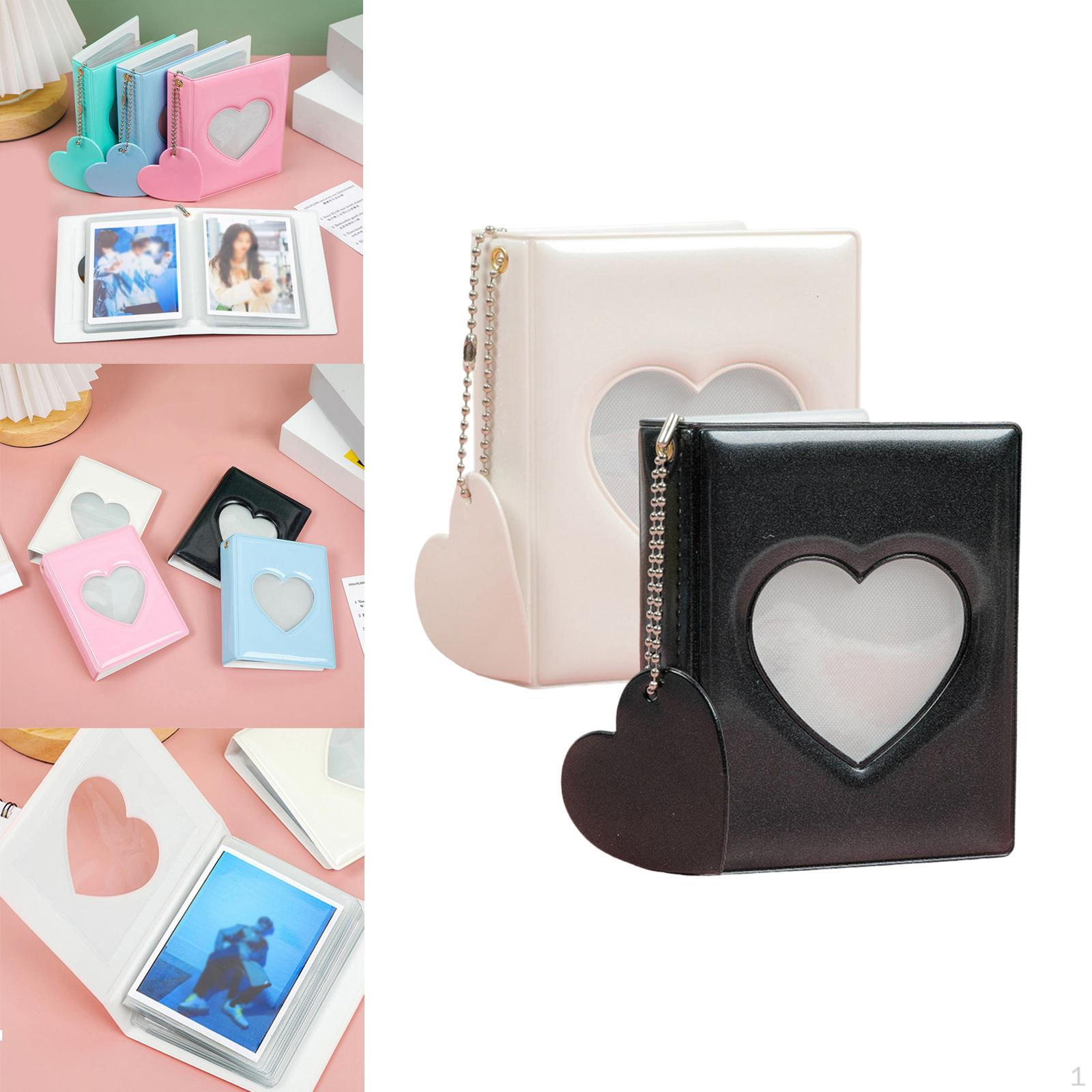 

2Piees Portable 3 inch Photo Card Holder Mini Picture Album White and Black