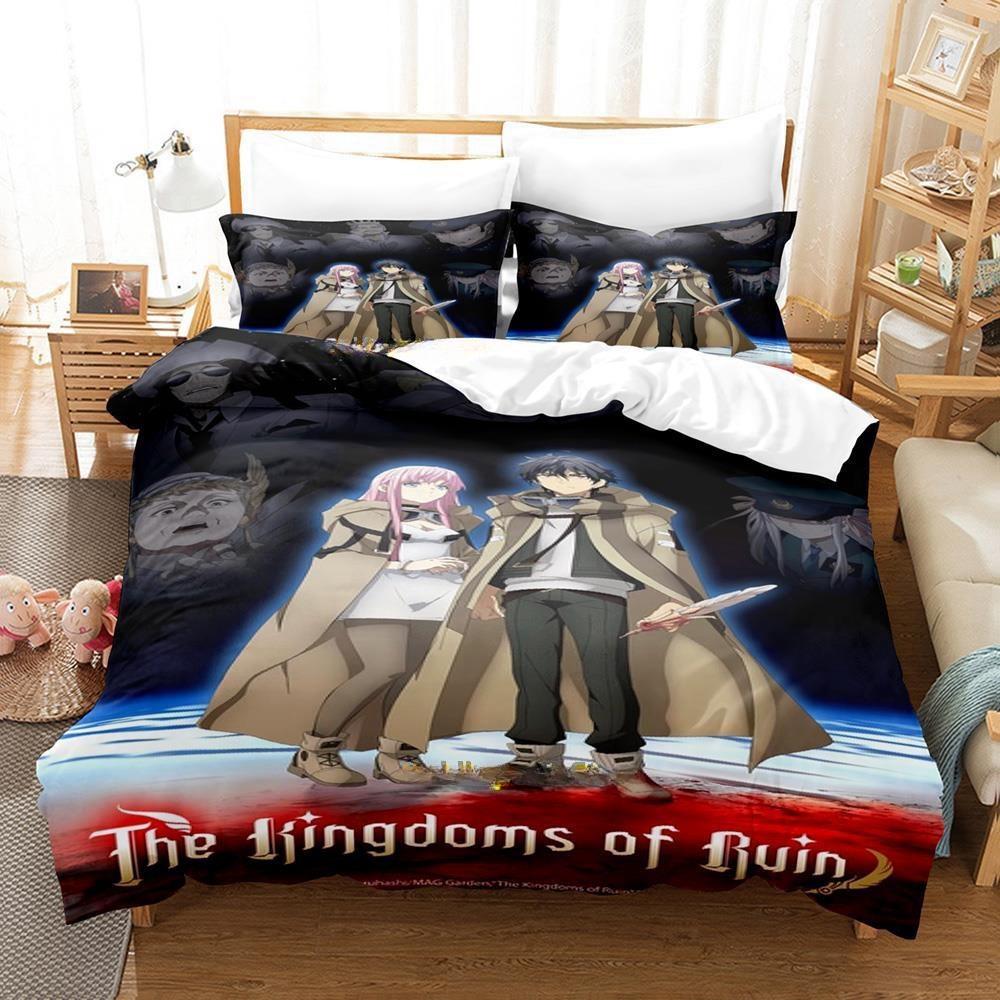 

Anime The Kingdoms of Ruin Bedding Set Duvet Cover Comforter Bed Set Quilt Cover Pillowcase King Queen Twin Size Boys Girl Adult EU Twin 135x200cm