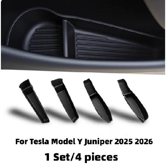 Car Door Handle Filler Storage Box Inner Handle Organizer Tidying Tray For Tesla Refreshed Model Y Juniper 2025 2026 Accessories