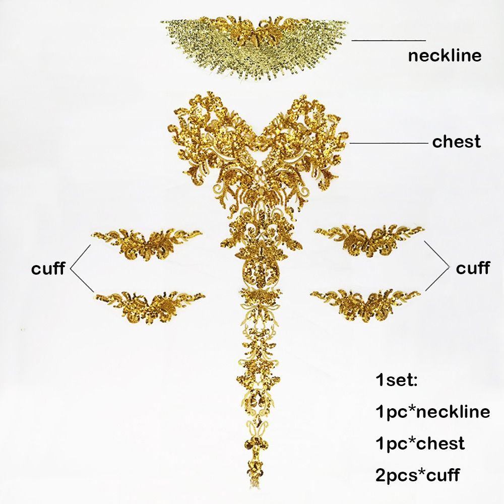 Sequin Embroidery Sequined Embroidery Patches DIY Lace Appliques Stage Costumes