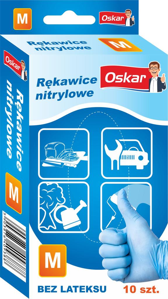 Oskar, Nitrile Gloves Size M, 10 Pieces