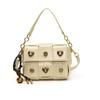 Bags This year's popular bag 2025 new Korean version fashion splicing shoulder bag women's crossbody rivet small square bag