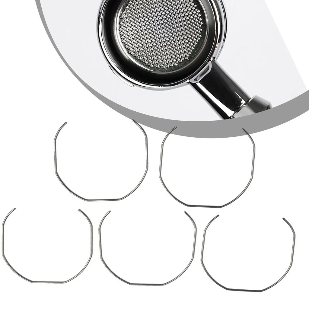 5 Pcs 51 54 58mm Coffee Portafilter Basket Spring Filter Holder Locking Parts Accessories Coffeeware For Kitchen Dining And Bar