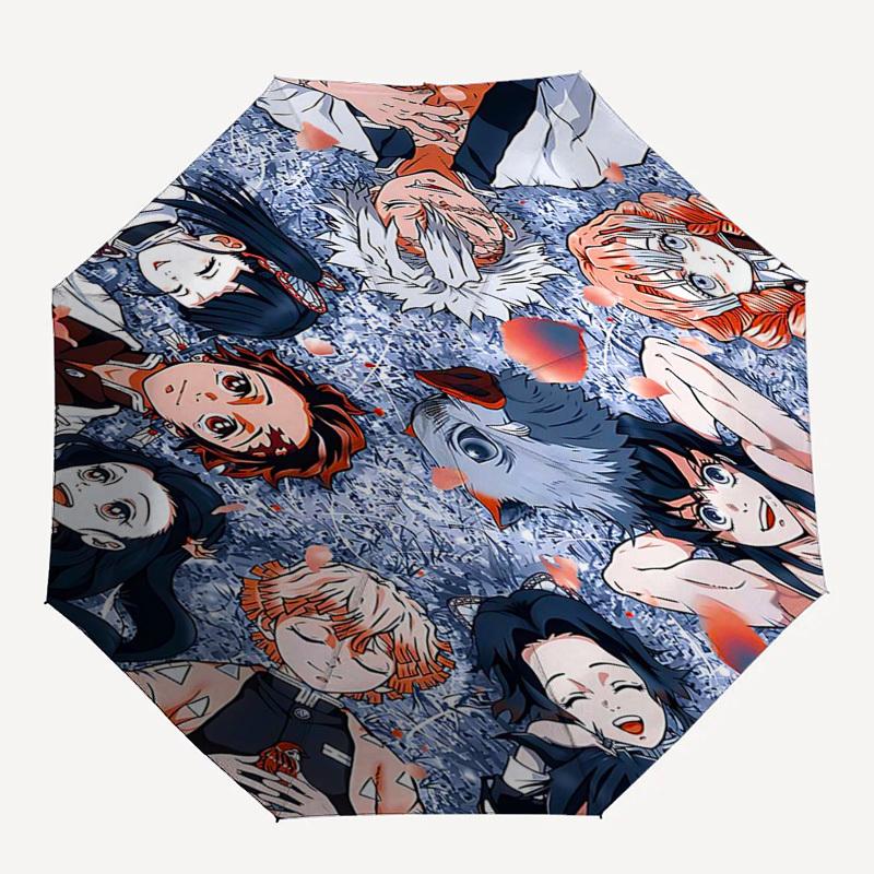 1pc Anime Characters Automatic Opening Folding Umbrella, Portable 3-Fold Design with Iron Frame, Outdoor, Perfect Gift for Fans, Travelers, Daily Use,