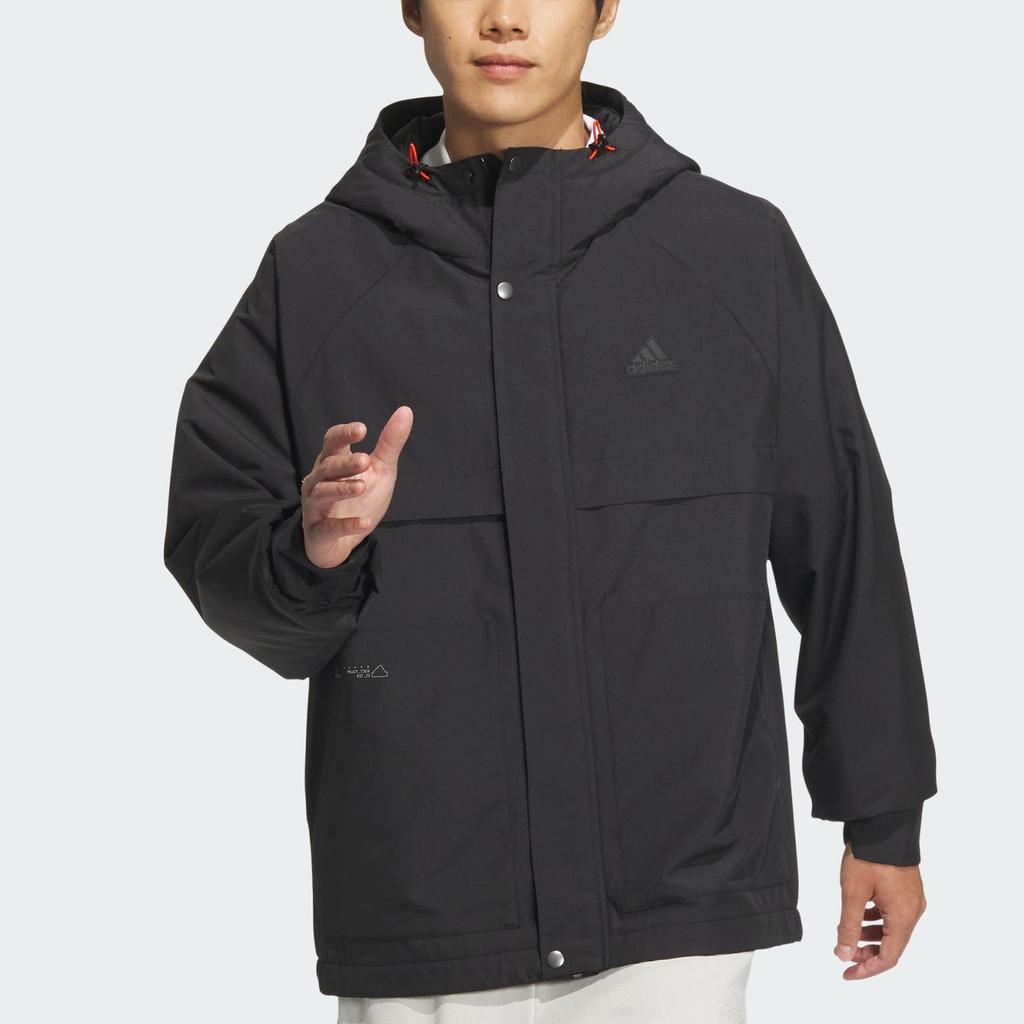 adidas FW24 TH Warme Serie Outdoor Winddicht Wasserdicht Sportlich Lässig Kapuzenjacke Herrenjacke Schwarz JI8680