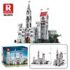 Non-Toxic 3999Pcs Grand Medieval European Castle Building Blocks Knight Castle Model Desktop Ornaments Kids Gift Educational Building Toys