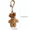 Cute Soft Bear Bag Charm Brown Bag Hanging Cartoon Keychain Cartoon Handmade Craft Keychain Bag Decoration