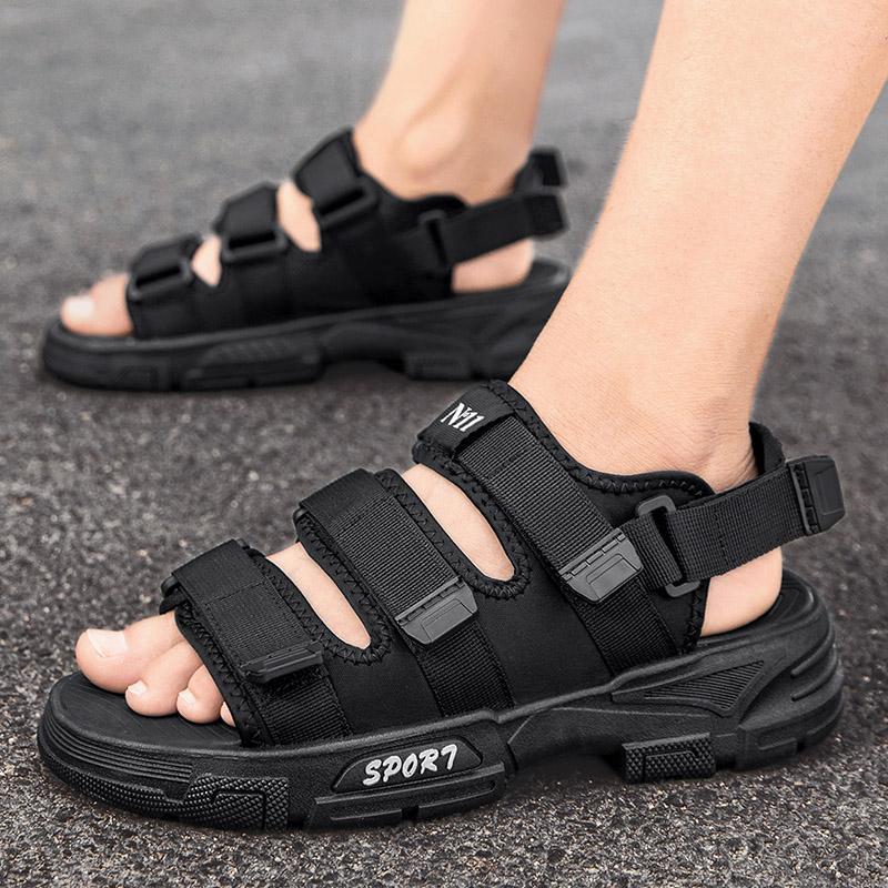 Beach shoes men's summer wear casual sports work driving wading summer heightening platform Roman sandals